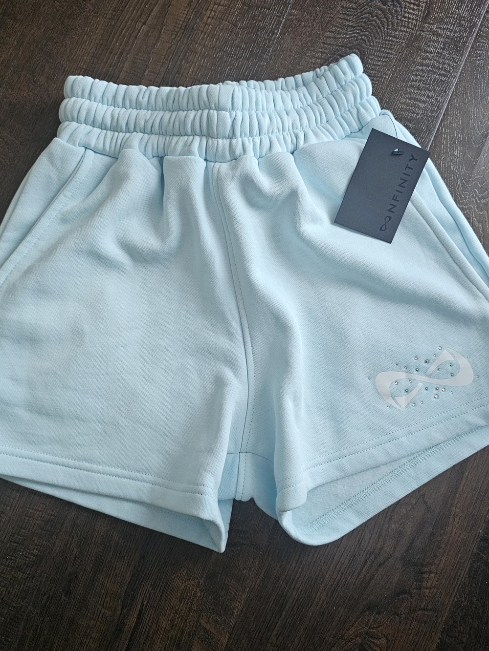 NWT Nfinity Rhinestone Sweat Shorts - Size XS